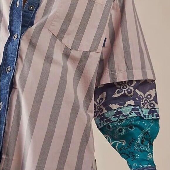 New Free People Wild Dunes Stripe Shirt size S
NWT retail $ 198 - Picture 3 of 8